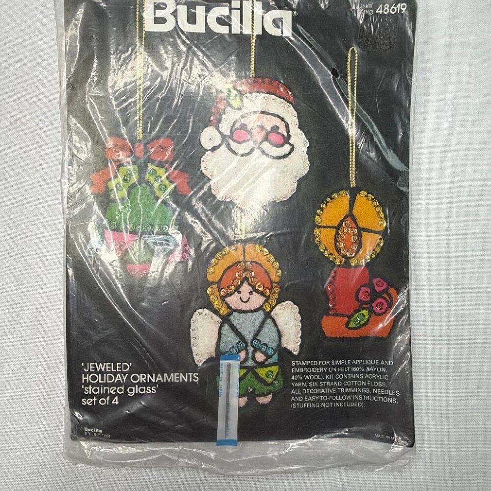 Bucilla 48619 Jeweled Holiday Ornaments New